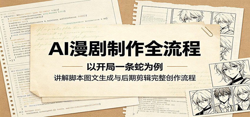 AI漫剧制作全流程：以开局一条蛇为例，讲解脚本图文生成与后期剪辑完整创作流程-青禾学社