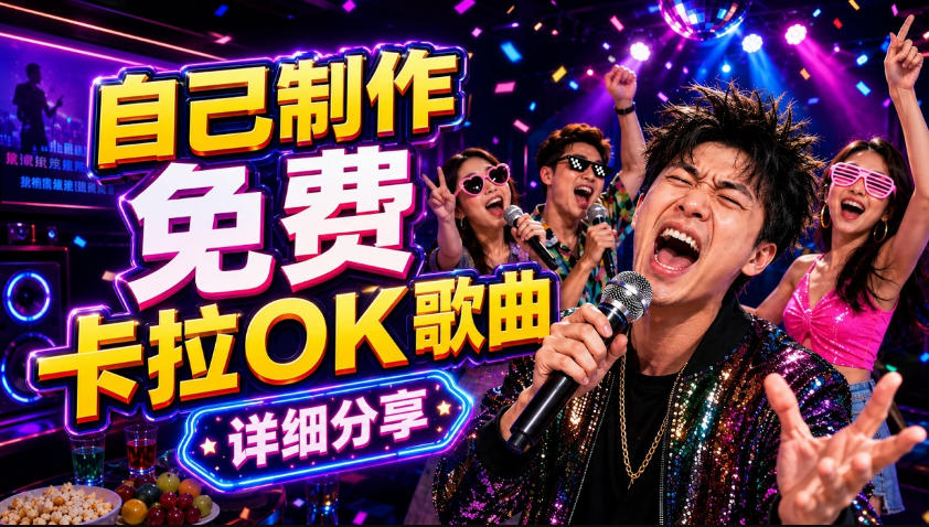 零基础AI制作免费卡拉OK视频教程，从歌曲生成、音轨分离到字幕制作、视频导出，手把手教学-青禾学社