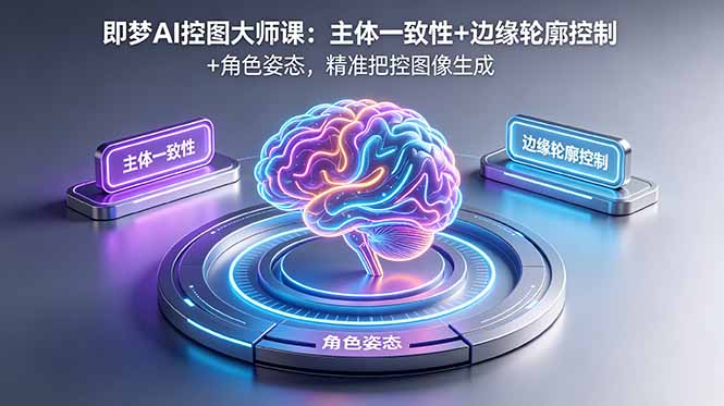 即梦AI控图大师课：主体一致性+边缘轮廓控制+角色姿态，精准把控图像生成-青禾学社