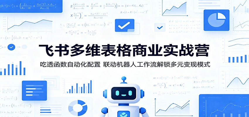 飞书多维表格商业实战营：吃透函数自动化配置，联动机器人工作流解锁多元变现模式-青禾学社
