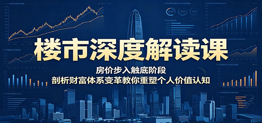 楼市深度解读课:房价步入触底阶段,剖析财富体系变革教你重塑个人价值认知-青禾学社
