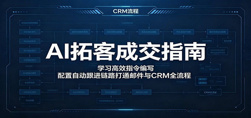 AI拓客成交指南：学习高效指令编写，配置自动跟进链路打通邮件与CRM全流程-青禾学社