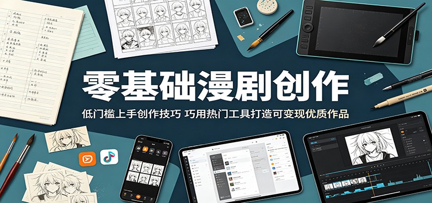 零基础漫剧创作：低门槛上手创作技巧，巧用热门工具打造可变现优质作品-青禾学社