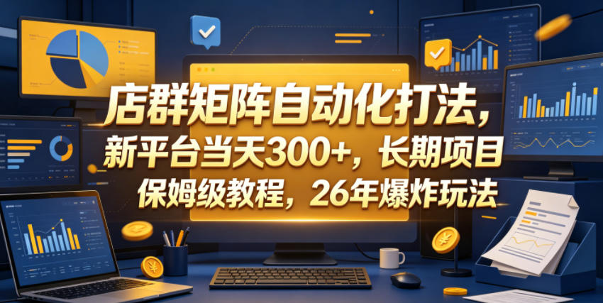 店群矩阵自动化打法,新平台当天300+,长期项目,保姆级教程,26年爆炸玩法【揭秘】-青禾学社