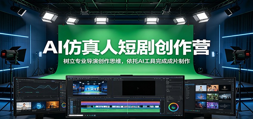 AI仿真人短剧创作营：树立专业导演创作思维，依托AI工具完成成片制作-青禾学社