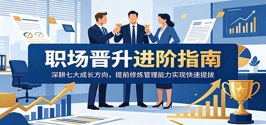 职场晋升进阶指南:深耕七大成长方向,提前修炼管理能力实现快速提拔-青禾学社