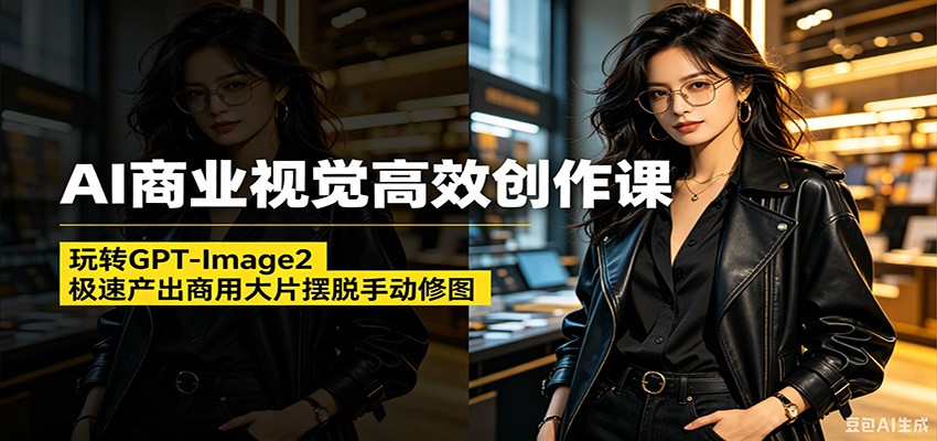 AI商业视觉高效创作课：玩转GPT-Image2，极速产出商用大片摆脱手动修图(更新)-青禾学社