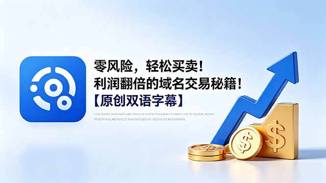 零风险,轻松买卖!利润翻倍的域名交易秘籍!【原创双语字幕】-青禾学社