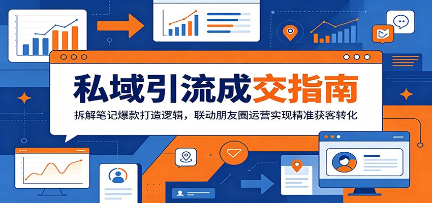 私域引流成交指南：拆解笔记爆款打造逻辑，联动朋友圈运营实现精准获客转化-青禾学社