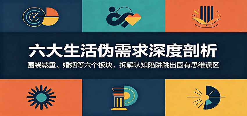 六大生活伪需求深度剖析:围绕减重、婚姻等六个板块,拆解认知陷阱跳出固有思维误区-青禾学社