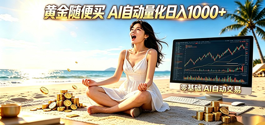 黄金随便买？AI自动外汇量化交易 在家当皇帝 日入1000+-青禾学社