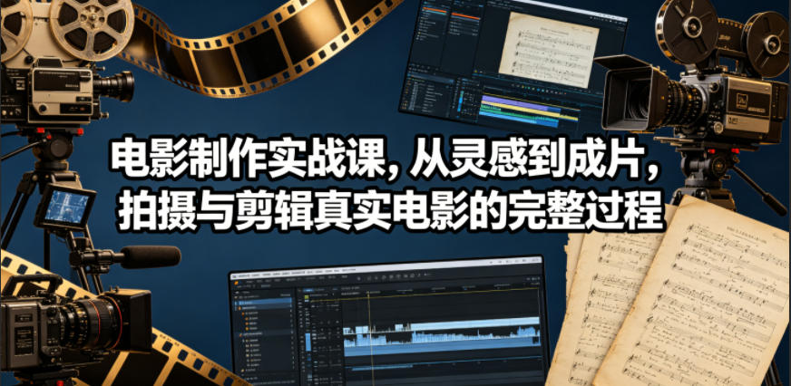 电影制作实战课,从灵感到成片,拍摄与剪辑真实电影的完整过程【原创双语字幕】-青禾学社