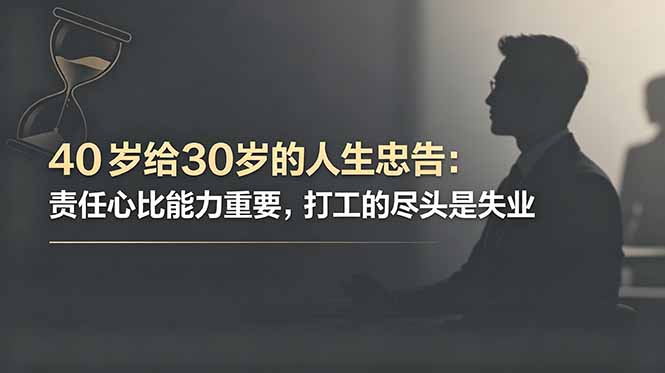 付费文章:40岁给30岁的人生忠告:责任心比能力重要,打工的尽头是失业-青禾学社