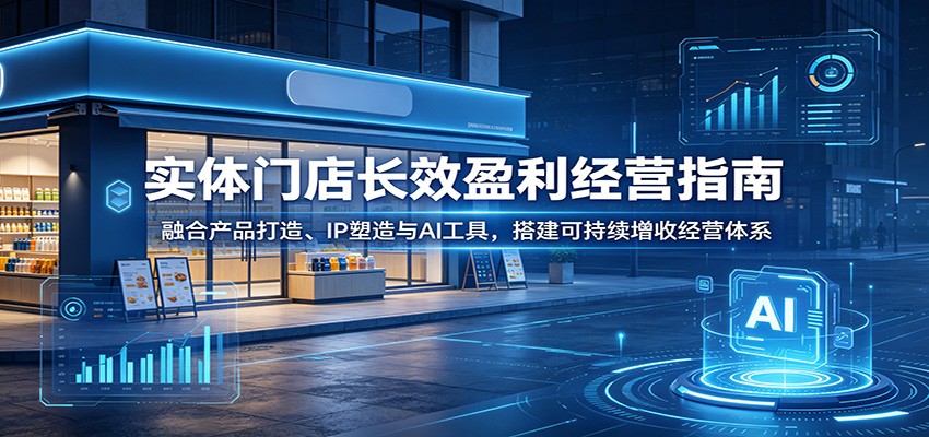 实体门店长效盈利经营指南：融合产品打造、IP塑造与AI工具，搭建可持续增收经营体系-青禾学社