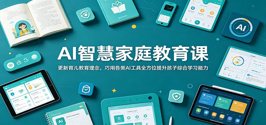 AI智慧家庭教育课：更新育儿教育理念，巧用各类AI工具全方位提升孩子综合学习能力-青禾学社