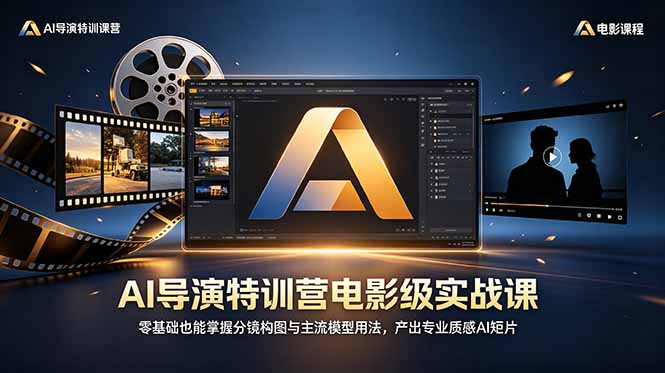 AI导演特训营电影级实战课，零基础也能掌握分镜构图与主流模型用法，产出专业质感AI短片-青禾学社