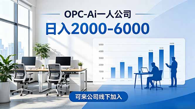 2026创业新风口—OPC一人公司模式震撼首发！日收益2000-6000+，项目绿色长久，安全稳健，合...-青禾学社