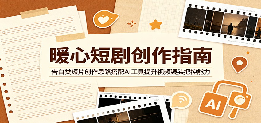 暖心短剧创作指南：告白类短片创作思路搭配AI工具提升视频镜头把控能力-青禾学社