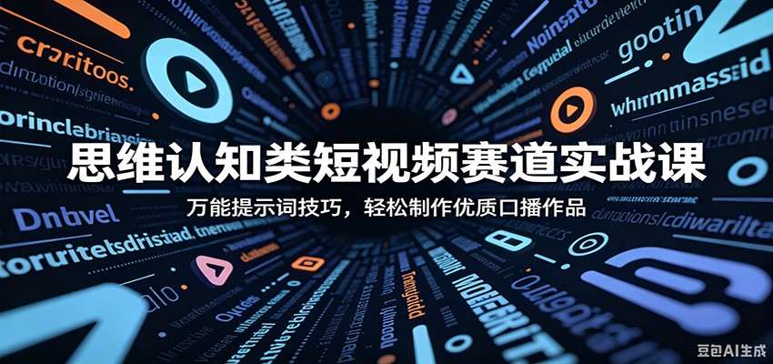 思维认知类短视频赛道实战课：万能提示词技巧，轻松制作优质口播作品-青禾学社