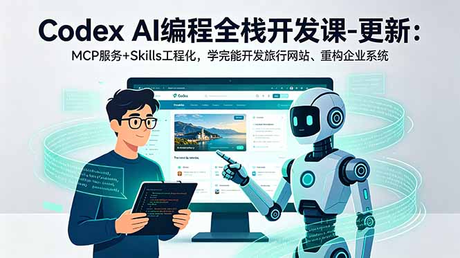 Codex AI编程全栈开发课-更新:MCP服务+Skills工程化,学完能开发旅行网站、重构企业系统-青禾学社