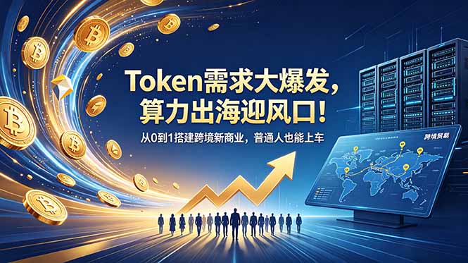 Token需求大爆发，算力出海迎风口！从0到1搭建跨境新商业，普通人也能上车-青禾学社
