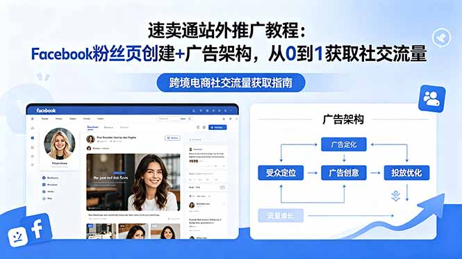 速卖通站外推广教程：Facebook粉丝页创建+广告架构，从0到1获取社交流量-青禾学社