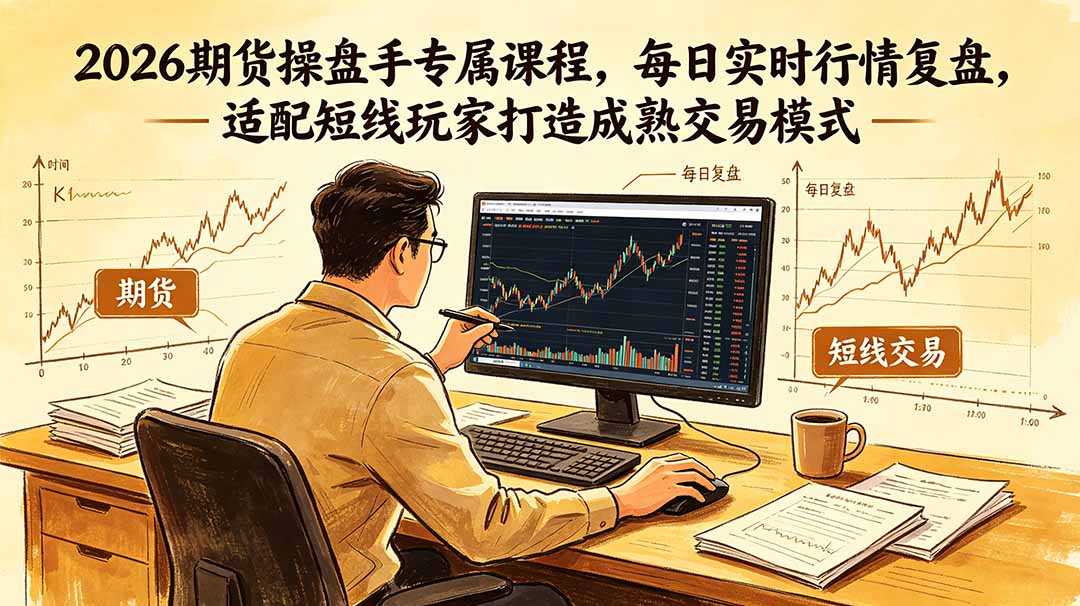 2026期货操盘手专属课程-更新6月，每日实时行情复盘，适配短线玩家打造成熟交易模式-青禾学社