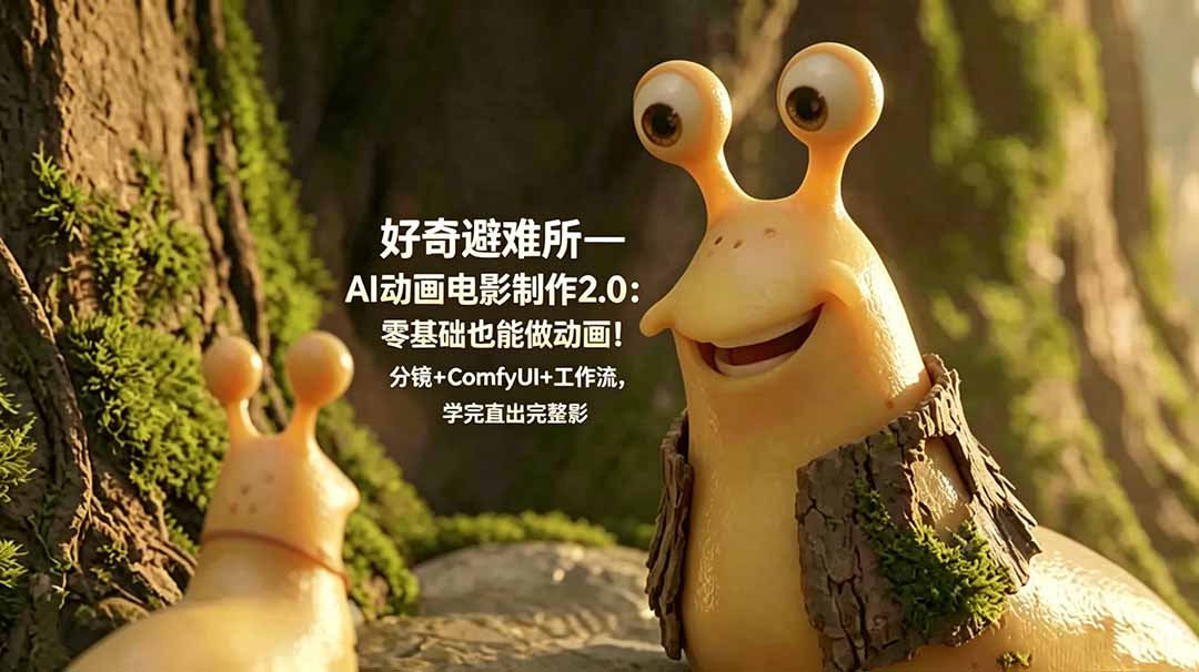 好奇避难所—AI动画电影制作2.0：零基础也能做动画！分镜+ComfyUI+工作流，学完直出完整影片-青禾学社