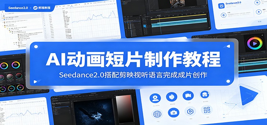 AI动画短片制作教程：Seedance2.0搭配剪映视听语言完成成片创作-青禾学社