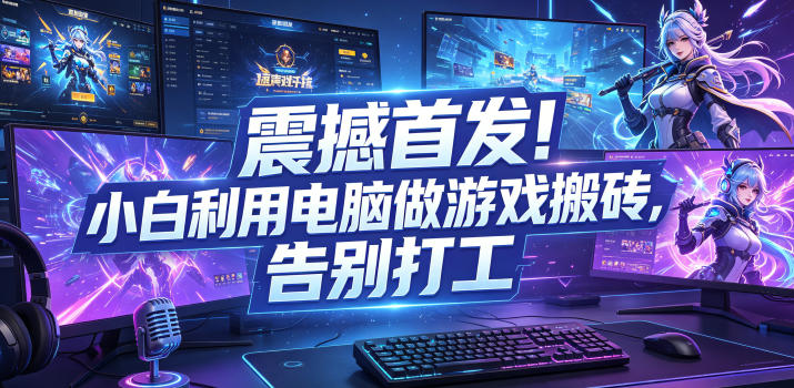 震撼首发！小白利用电脑做游戏搬砖，告别打工【揭秘】-青禾学社