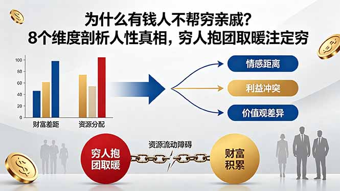 付费文章：为什么有钱人不帮穷亲戚？8个维度剖析人性真相，穷人抱团取暖注定穷-青禾学社