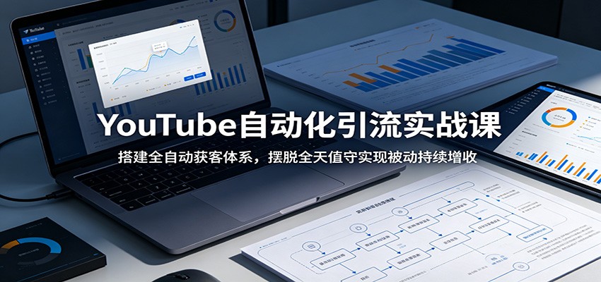 YouTube自动化引流实战课：搭建全自动获客体系，摆脱全天值守实现被动持续增收-青禾学社