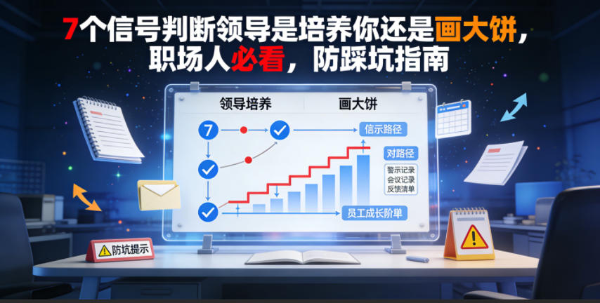 付费文章：7个信号判断领导是培养你还是画大饼，职场人必看，防踩坑指南-青禾学社