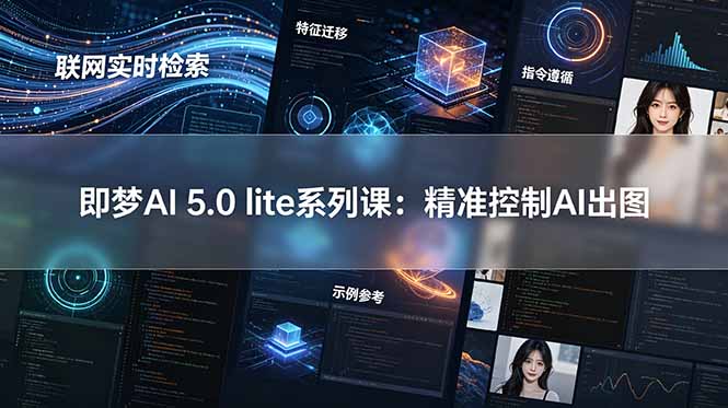 即梦AI 5.0 lite实战课：联网实时检索+特征迁移+指令遵循+示例参考，精准控制AI出图-青禾学社
