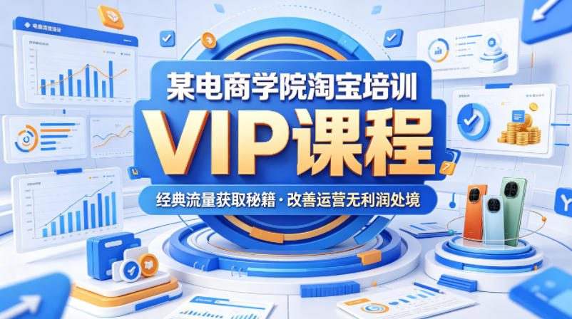 某电商学院淘宝培训VIP课程，各种经典有用的流量获取秘籍，改善运营产品没利润的处境(2026年6月)-青禾学社