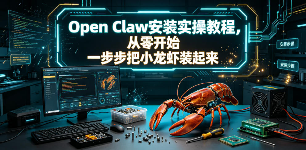 Open Claw安装实操教程，从零开始一步步一步步把小龙虾装起来-青禾学社