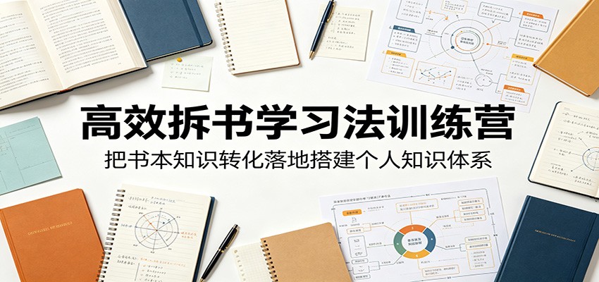 高效拆书学习法训练营，把书本知识转化落地搭建个人知识体系-青禾学社