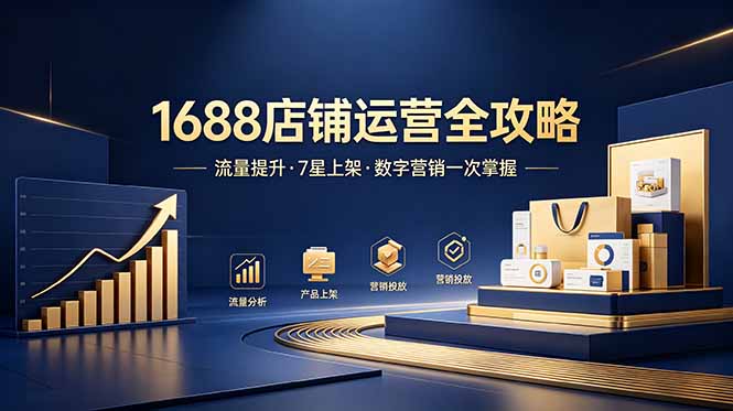 1688店铺没流量？产品上架不到7星？数字营销不会投？全套运营技能一次学(更新6月-青禾学社