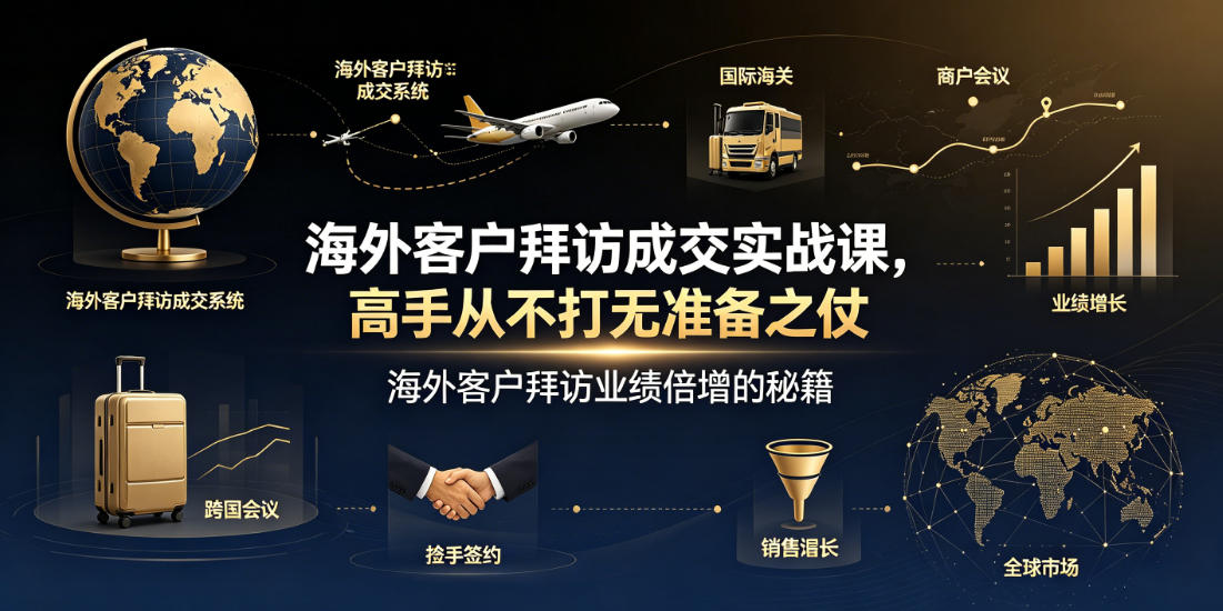 海外客户拜访成交实战课，高手从不打无准备之仗，海外客户拜访业绩倍增的秘籍-青禾学社
