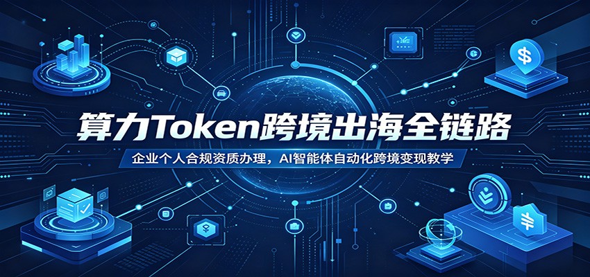 算力Token跨境出海全链路：企业个人合规资质办理，AI智能体自动化跨境变现教学-青禾学社