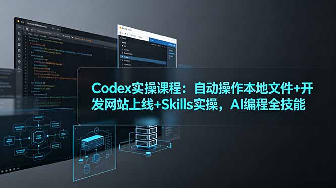 Codex实操课程：自动操作本地文件+开发网站上线+Skills实操，AI编程全技能-青禾学社