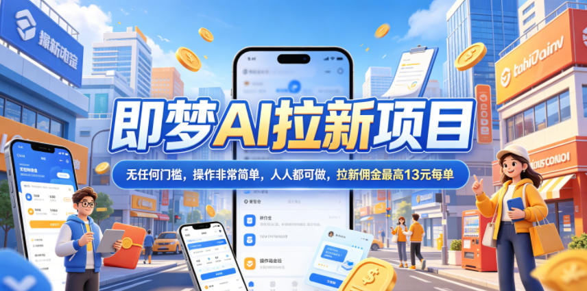 2026年即梦AI拉新项目最新玩法，无任何门槛，操作非常简单，人人都可做，拉新佣金最高13米每单(更新6月24日)-青禾学社