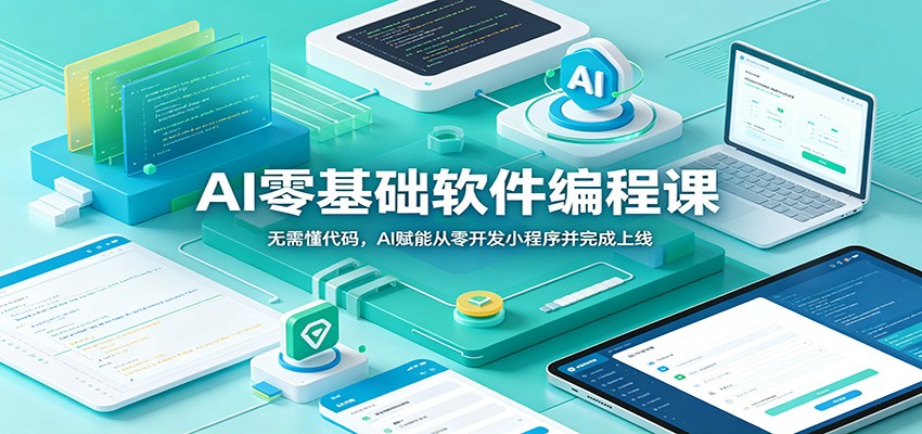AI零基础软件编程课：无需懂代码，AI赋能从零开发小程序并完成上线-青禾学社