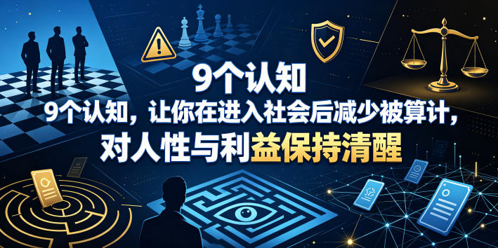 付费文章：9个认知，让你在进入社会后减少被算计，对人性与利益保持清醒-青禾学社