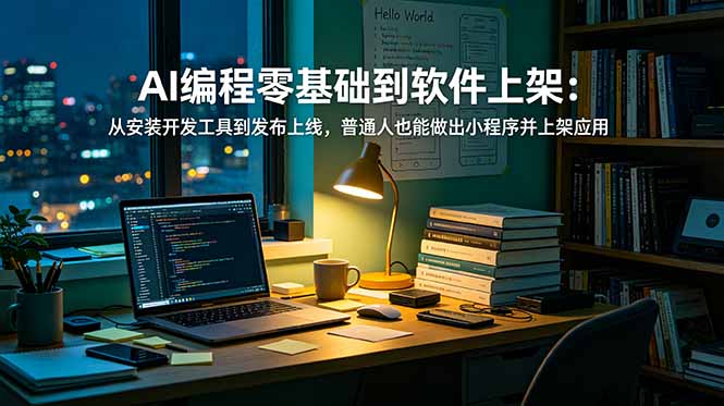 AI编程零基础到软件上架：从安装开发工具到发布上线，普通人也能做出小程序并上架应用商店-青禾学社