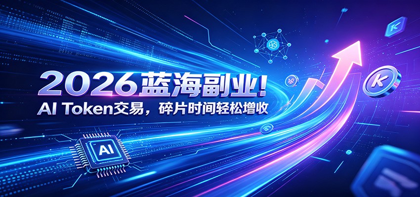2026蓝海副业！AI Token交易，碎片时间轻松增收-青禾学社
