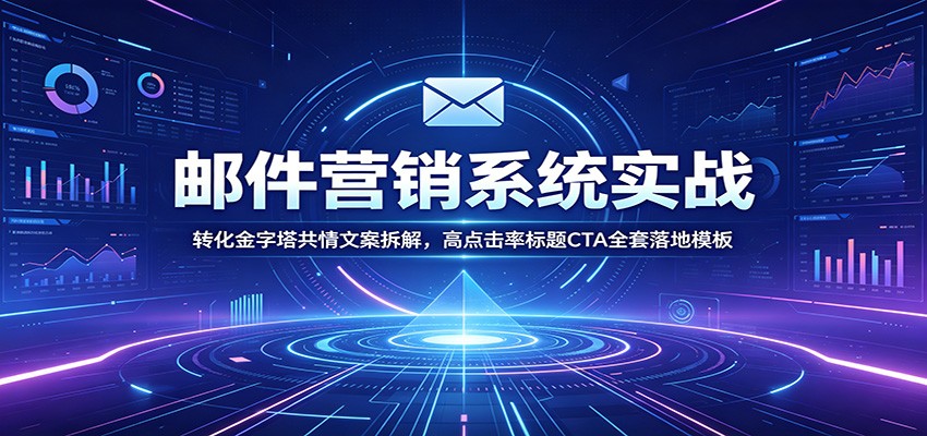 邮件营销系统实战：转化金字塔共情文案拆解，高点击率标题CTA全套落地模板-青禾学社