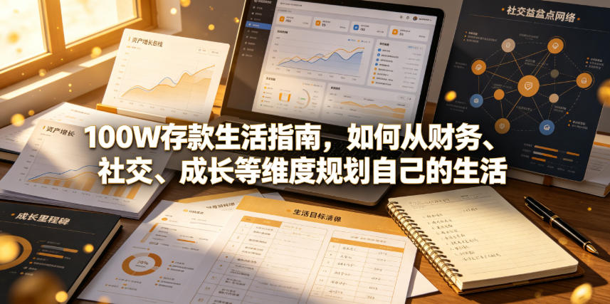 付费文章：100W存款生活指南，如何从财务、社交、成长等维度规划自己的生活-青禾学社