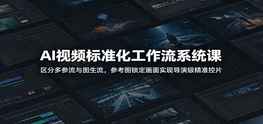 AI视频标准化工作流系统课：区分多参流与图生流，参考图锁定画面实现导演级精准控片-青禾学社