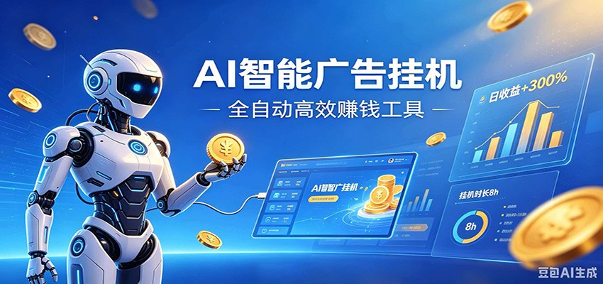 AI智能广告挂机，小白轻松上手，在家自动赚收益-青禾学社